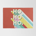 Ho Ho Ho Christmas typography Rug Gallery Image 2