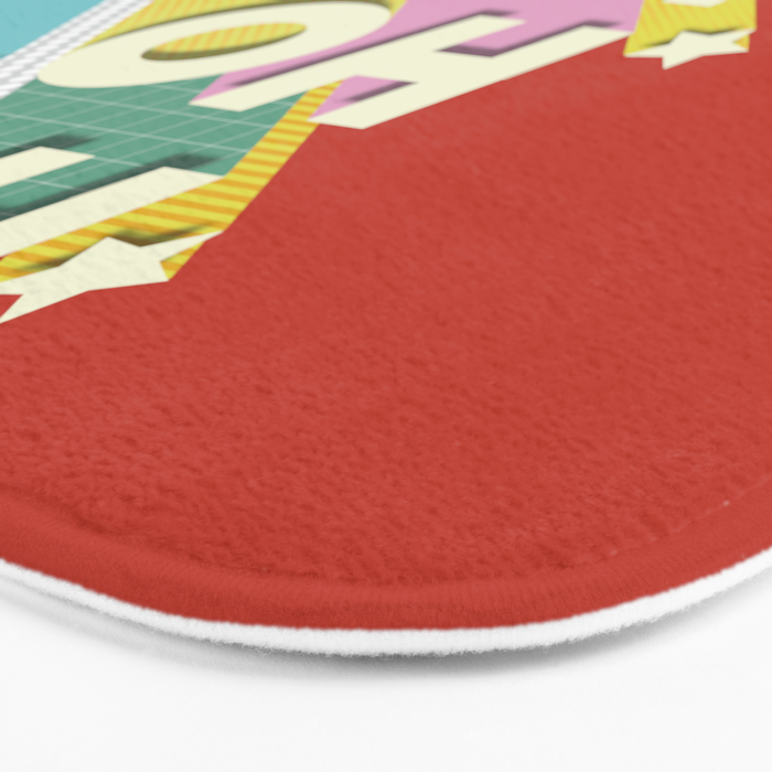 Ho Ho Ho Christmas typography Bath Mat Gallery Image 3