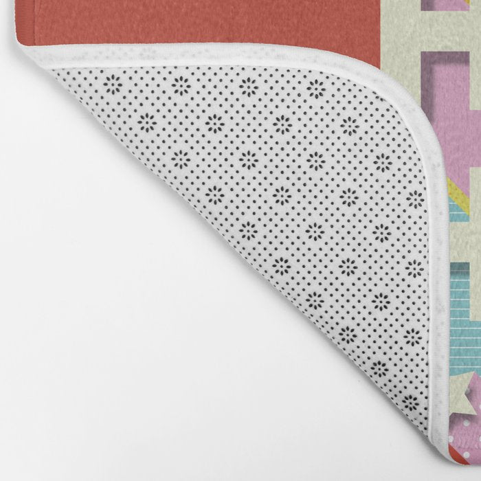 Ho Ho Ho Christmas typography Bath Mat Gallery Image 2