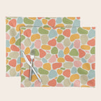 Colorful organic shape art pattern Placemat Gallery Image 1