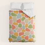 Colorful organic shape art pattern Comforter Gallery Image 6