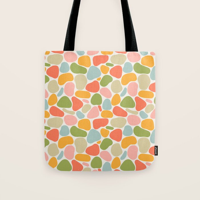 Colorful organic shape art pattern Tote Bag Gallery Image 1