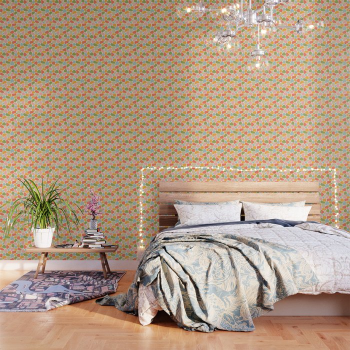 Colorful organic shape art pattern Wallpaper Gallery Image 3