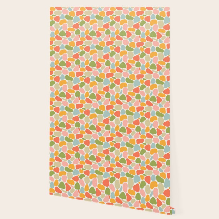 Colorful organic shape art pattern Wallpaper Gallery Image 2