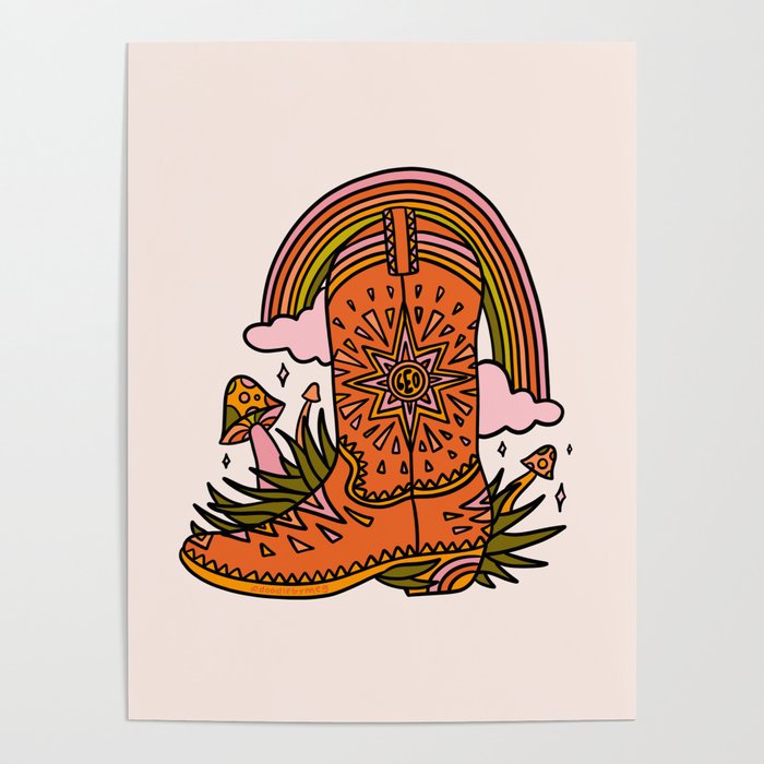 Leo Cowboy Boots Poster Gallery Image 1