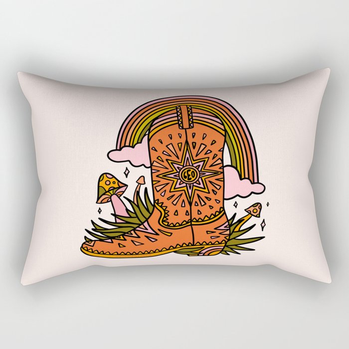 Leo Cowboy Boots Rectangular Pillow Gallery Image 2