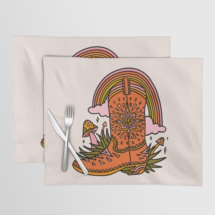 Leo Cowboy Boots Placemat Gallery Image 1