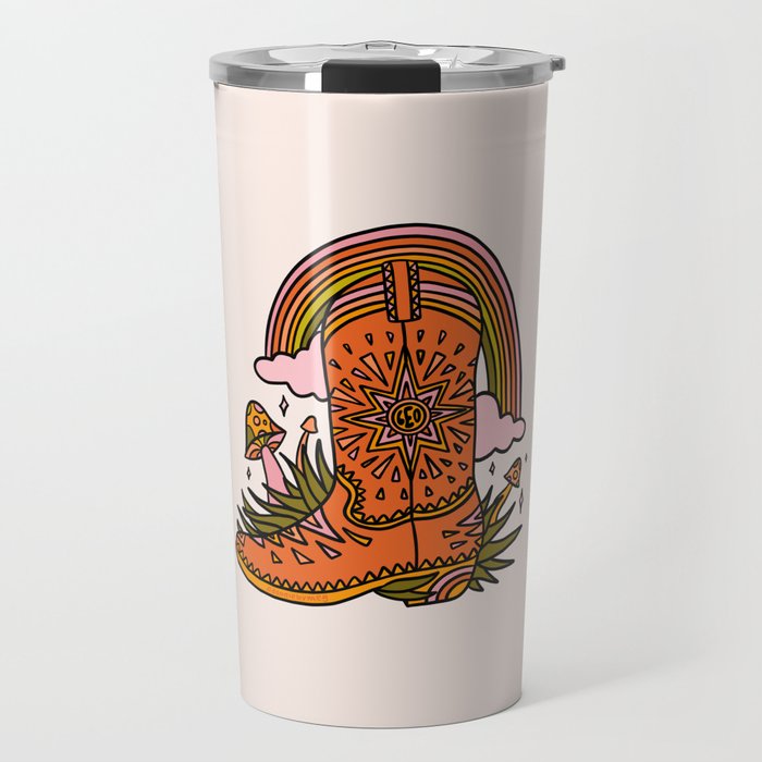 Leo Cowboy Boots Travel Mug Gallery Image 1
