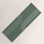 Geometric Lines in Sage Green 5 (Rainbow Abstraction) Yoga Mat Gallery Image 1