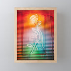 NEON ROSE Mini Art Print Gallery Image 1