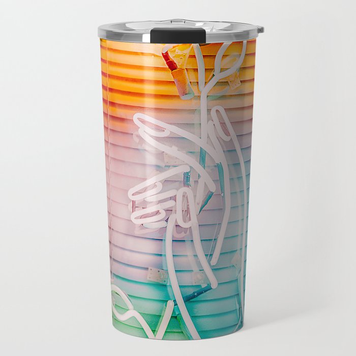 NEON ROSE Travel Mug Gallery Image 1
