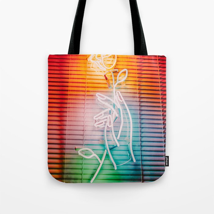 NEON ROSE Tote Bag Gallery Image 1
