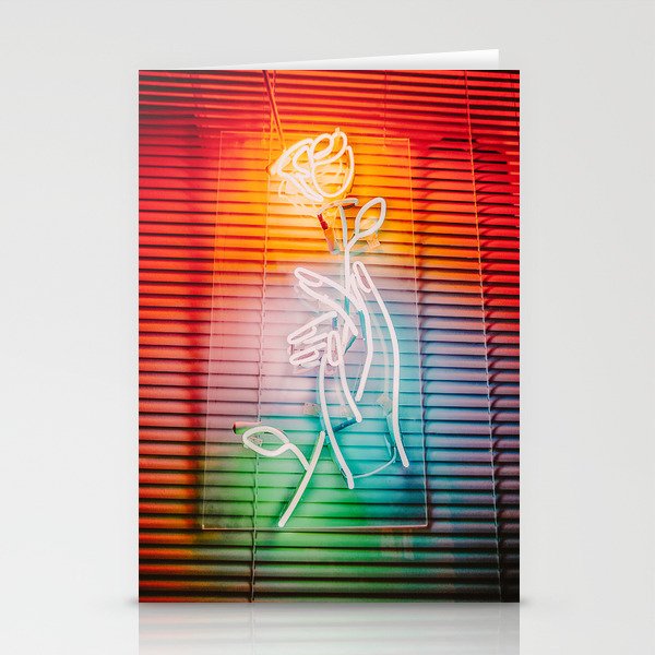 NEON ROSE Stationery Card Gallery Image 1