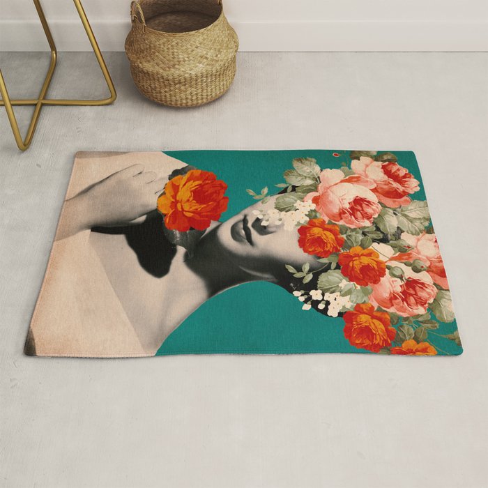 WOMAN WITH FLOWERS Rug Gallery Image 1