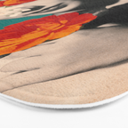 WOMAN WITH FLOWERS Bath Mat Gallery Image 3