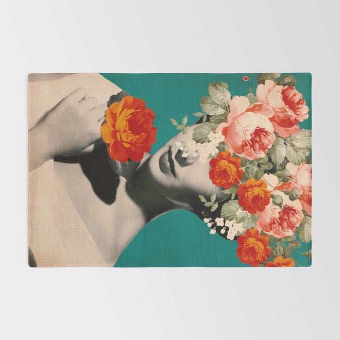 WOMAN WITH FLOWERS Rug Gallery Image 2