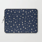Moon Stars Pattern - Dark Blue Laptop Sleeve Gallery Image 1