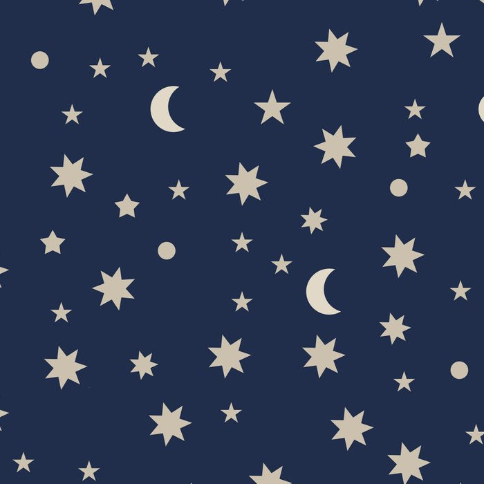 Moon Stars Pattern - Dark Blue Coffee Mug Gallery Image 2