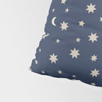 Moon Stars Pattern - Dark Blue Pillow Sham Gallery Image 4