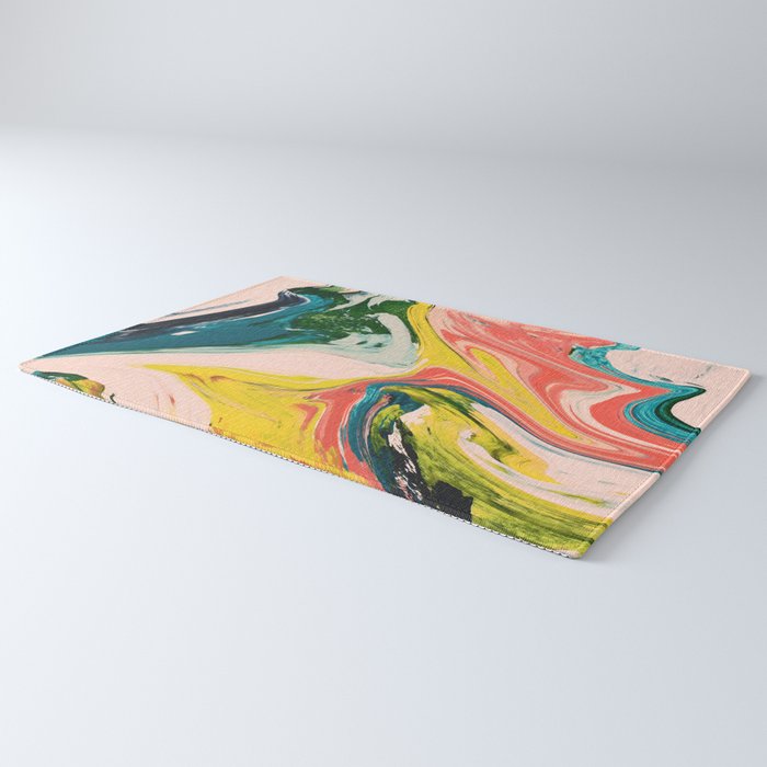 Revival: A colorful retro painting by Alyssa Hamilton Art   Rug Gallery Image 3