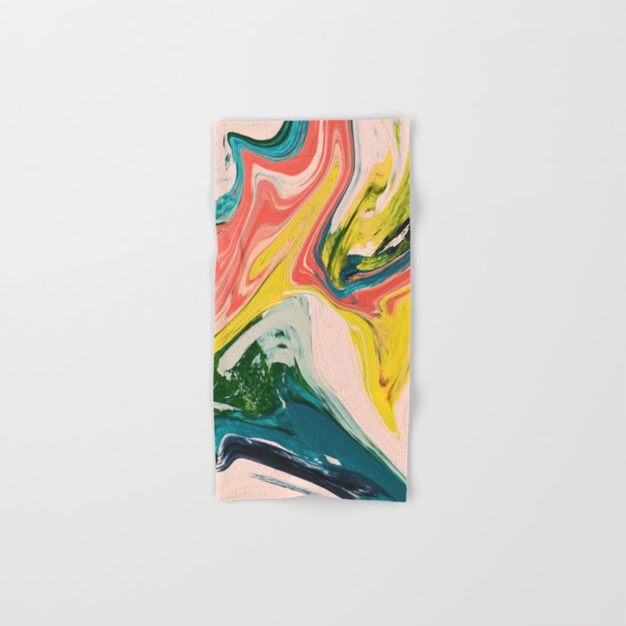 Revival: A colorful retro painting by Alyssa Hamilton Art   Bath Towel Gallery Image 1