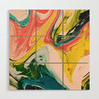 Revival: A colorful retro painting by Alyssa Hamilton Art   Wood Wall Art Gallery Image 1