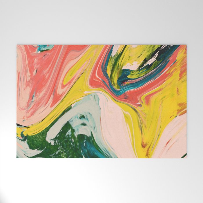 Revival: A colorful retro painting by Alyssa Hamilton Art   Welcome Mat Gallery Image 1