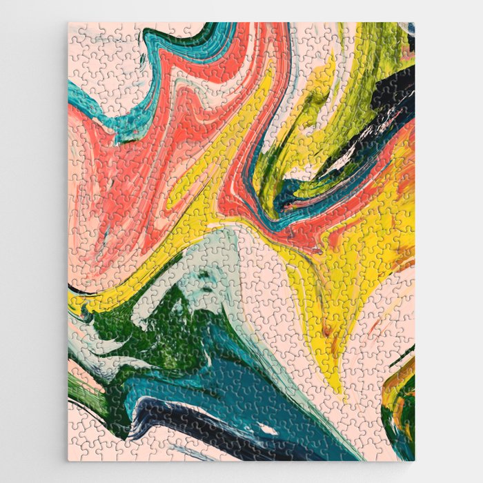 Revival: A colorful retro painting by Alyssa Hamilton Art   Jigsaw Puzzle Gallery Image 1