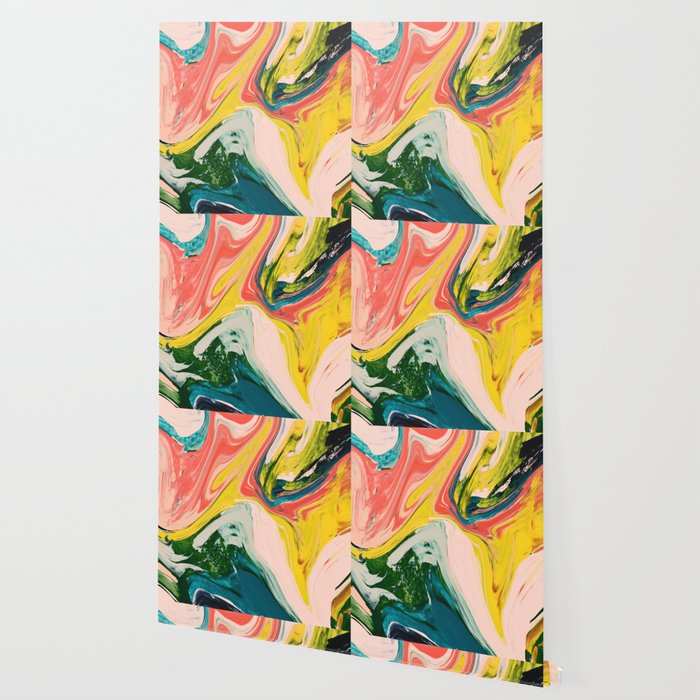 Revival: A colorful retro painting by Alyssa Hamilton Art   Wallpaper Gallery Image 2