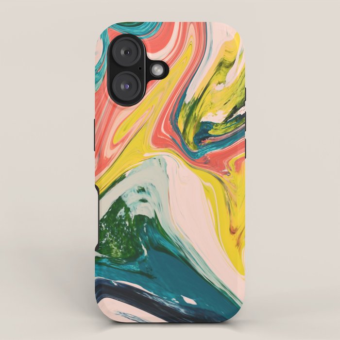 Revival: A colorful retro painting by Alyssa Hamilton Art   iPhone Case Gallery Image 1