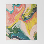 Revival: A colorful retro painting by Alyssa Hamilton Art   Throw Blanket Gallery Image 2