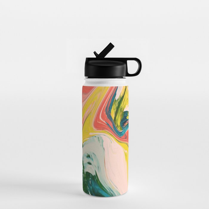 Revival: A colorful retro painting by Alyssa Hamilton Art   Water Bottle Gallery Image 1