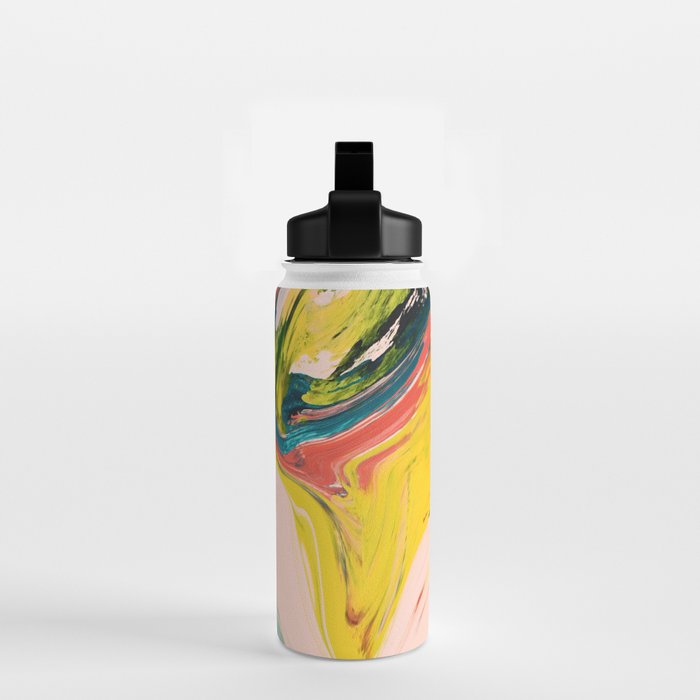 Revival: A colorful retro painting by Alyssa Hamilton Art   Water Bottle Gallery Image 2
