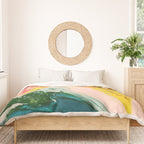 Revival: A colorful retro painting by Alyssa Hamilton Art   Duvet Cover Gallery Image 3