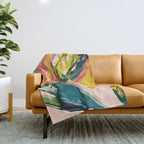 Revival: A colorful retro painting by Alyssa Hamilton Art   Throw Blanket Gallery Image 1