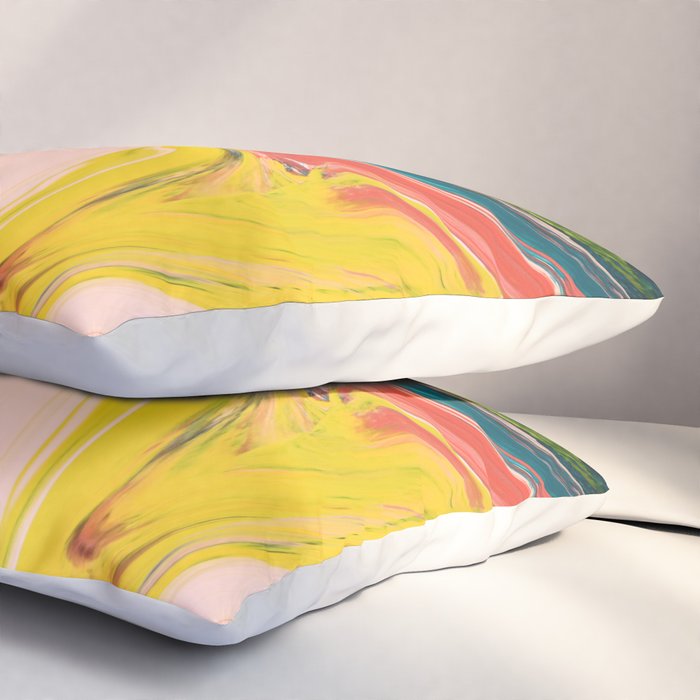 Revival: A colorful retro painting by Alyssa Hamilton Art   Pillow Sham Gallery Image 3