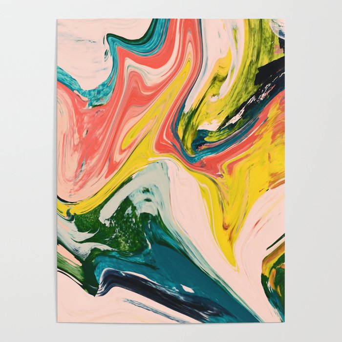 Revival: A colorful retro painting by Alyssa Hamilton Art   Poster Gallery Image 1