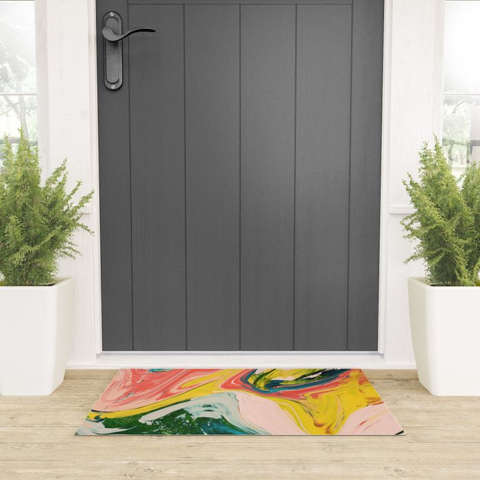 Revival: A colorful retro painting by Alyssa Hamilton Art   Welcome Mat Gallery Image 3