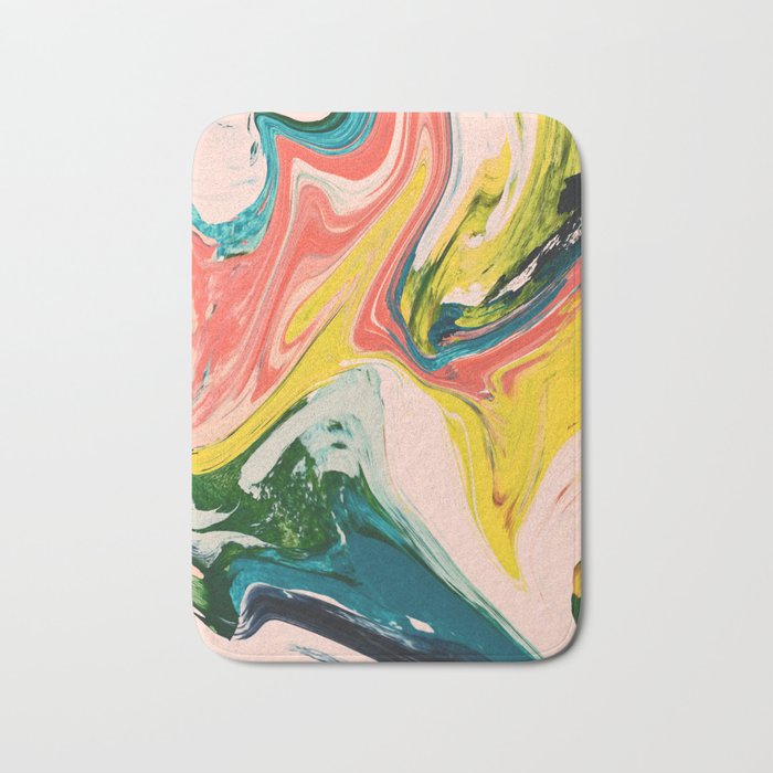 Revival: A colorful retro painting by Alyssa Hamilton Art   Bath Mat Gallery Image 1