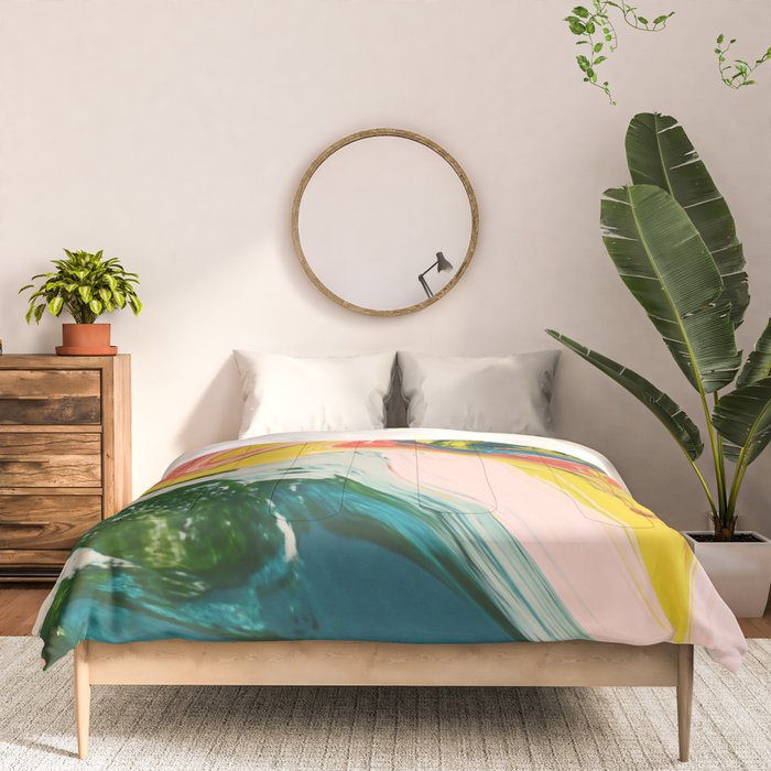 Revival: A colorful retro painting by Alyssa Hamilton Art   Comforter Gallery Image 3