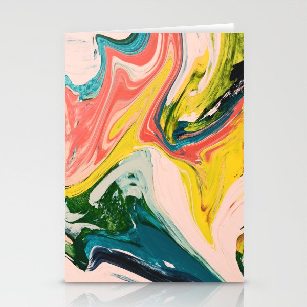 Revival: A colorful retro painting by Alyssa Hamilton Art   Stationery Card Gallery Image 1