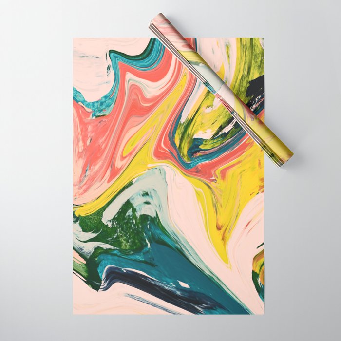 Revival: A colorful retro painting by Alyssa Hamilton Art   Wrapping Paper Gallery Image 1