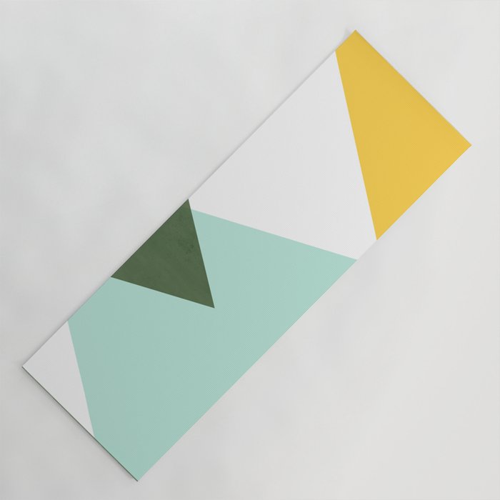 Geometrics - citrus & concrete Yoga Mat Gallery Image 1