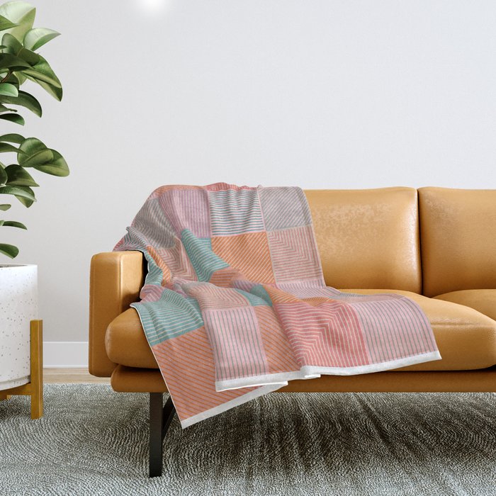 Flower Fields Abstract Throw Blanket Gallery Image 1