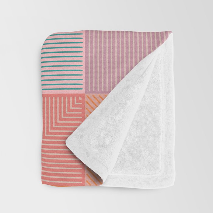Flower Fields Abstract Throw Blanket Gallery Image 3