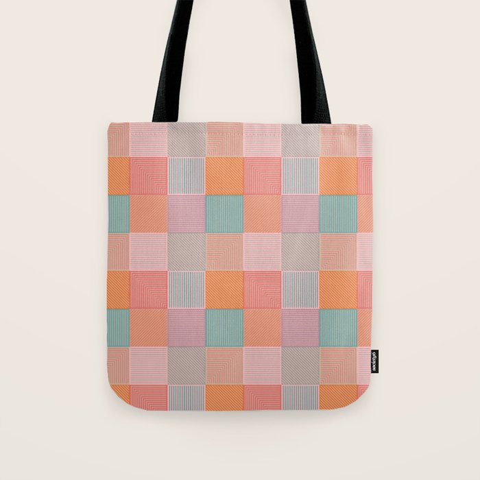 Flower Fields Abstract Tote Bag Gallery Image 1