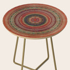 Earth Tone Colored Mandala Side Table Gallery Image 2