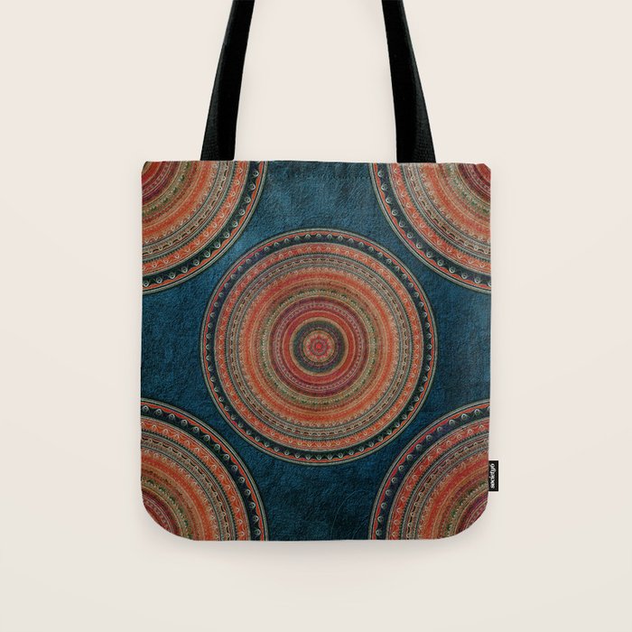 Earth Tone Colored Mandala Tote Bag Gallery Image 1