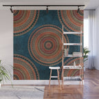 Earth Tone Colored Mandala Wall Mural Gallery Image 1