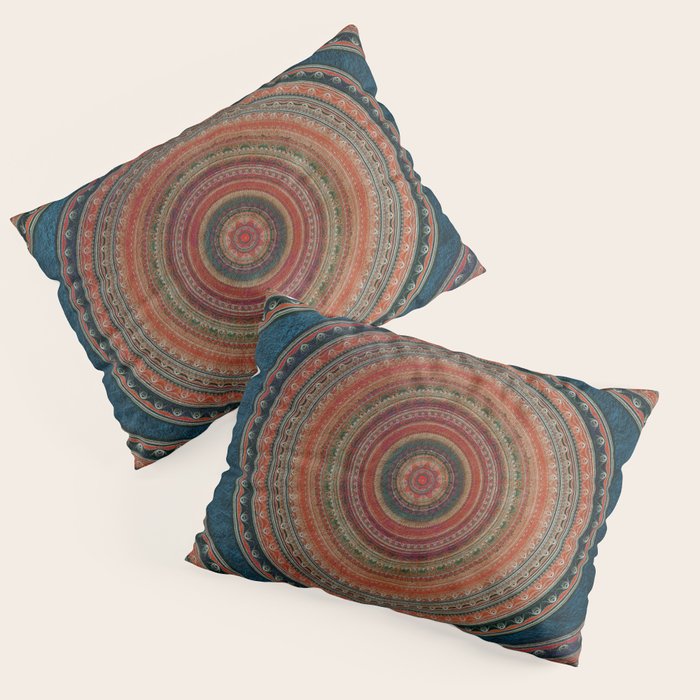 Earth Tone Colored Mandala Pillow Sham Gallery Image 3